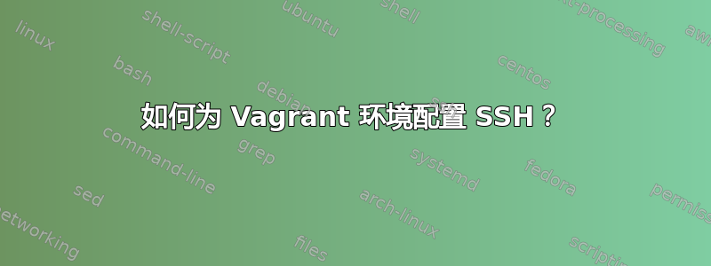 如何为 Vagrant 环境配置 SSH？