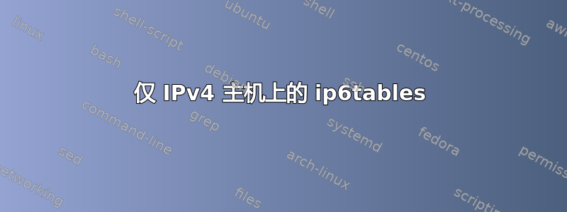 仅 IPv4 主机上的 ip6tables