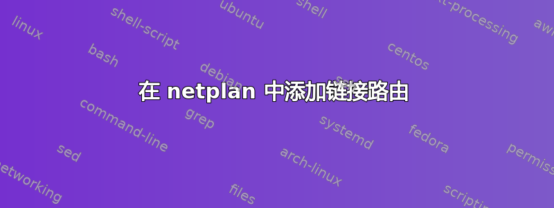 在 netplan 中添加链接路由