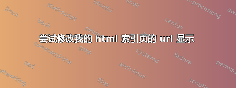 尝试修改我的 html 索引页的 url 显示