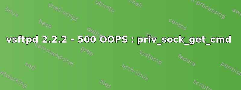 vsftpd 2.2.2 - 500 OOPS：priv_sock_get_cmd