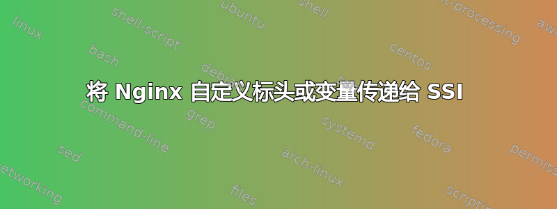 将 Nginx 自定义标头或变量传递给 SSI