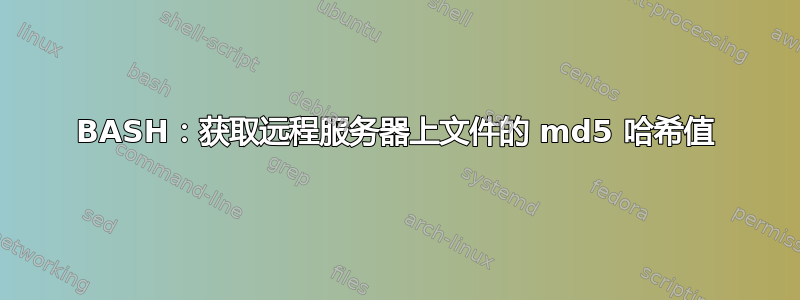 BASH：获取远程服务器上文件的 md5 哈希值