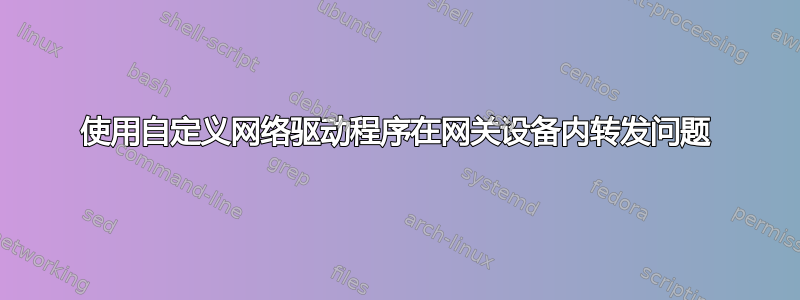 使用自定义网络驱动程序在网关设备内转发问题