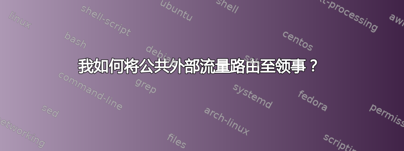 我如何将公共外部流量路由至领事？