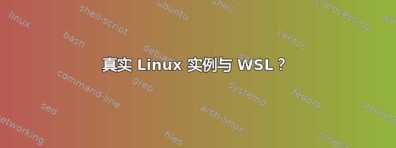 真实 Linux 实例与 WSL？