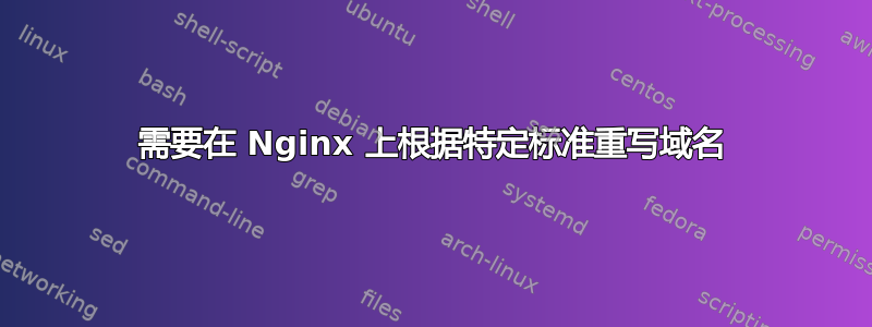 需要在 Nginx 上根据特定标准重写域名