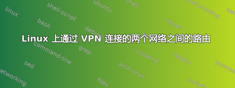 Linux 上通过 VPN 连接的两个网络之间的路由