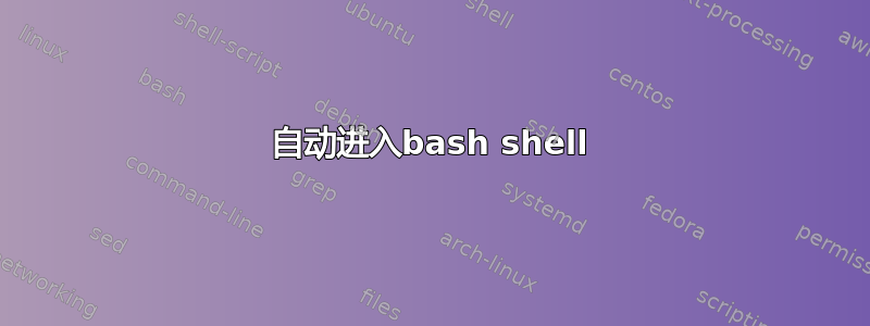 自动进入bash shell