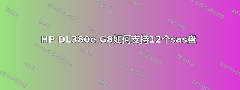 HP DL380e G8如何支持12个sas盘