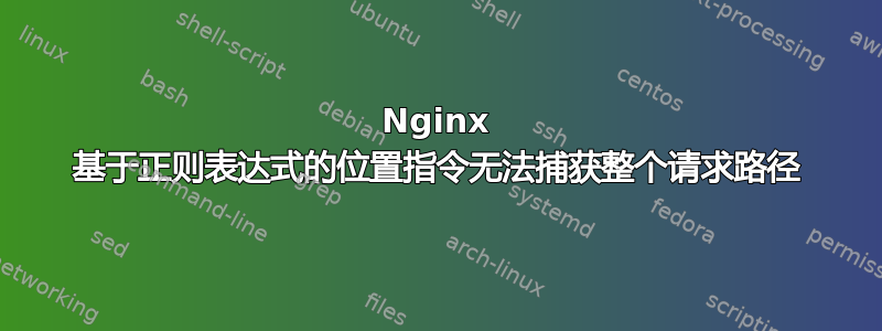 Nginx 基于正则表达式的位置指令无法捕获整个请求路径