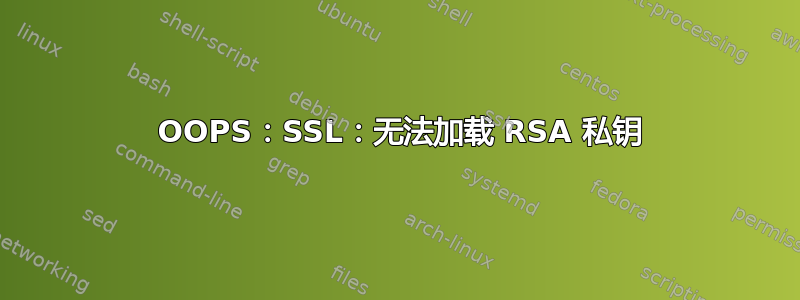 500 OOPS：SSL：无法加载 RSA 私钥