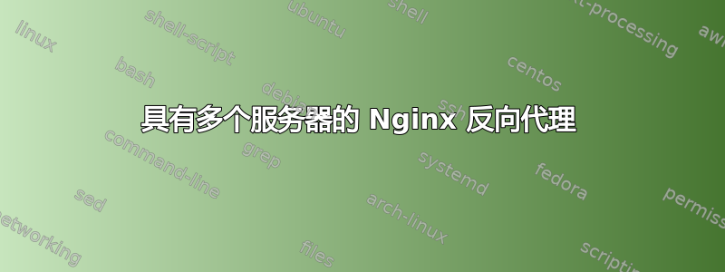 具有多个服务器的 Nginx 反向代理