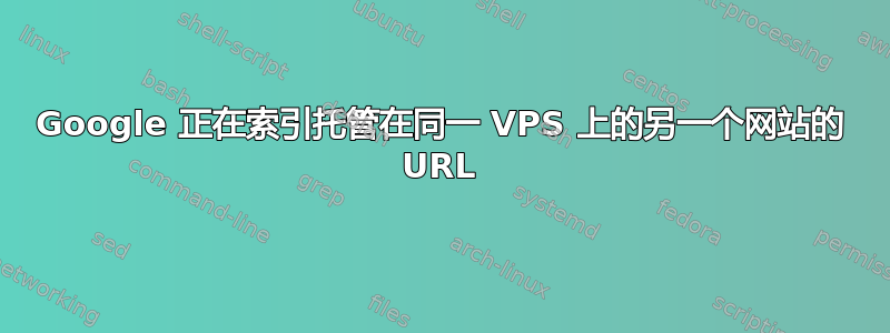 Google 正在索引托管在同一 VPS 上的另一个网站的 URL