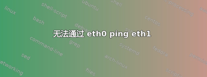 无法通过 eth0 ping eth1