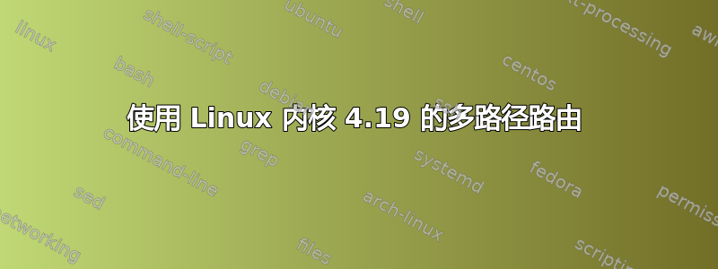 使用 Linux 内核 4.19 的多路径路由