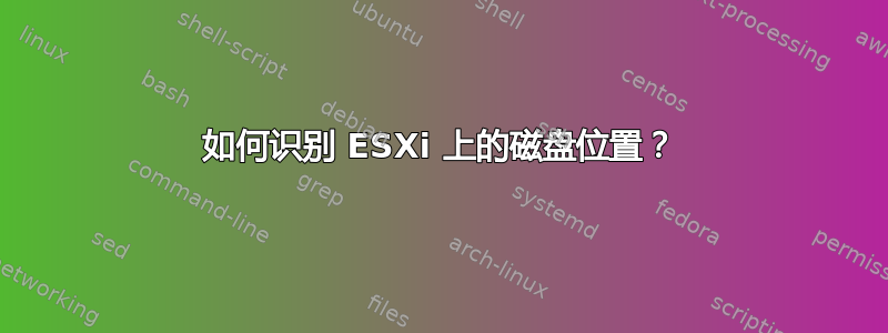 如何识别 ESXi 上的磁盘位置？