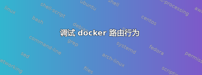 调试 docker 路由行为