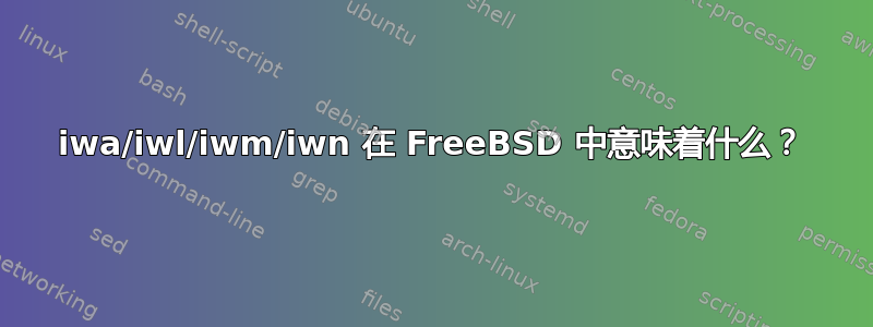 iwa/iwl/iwm/iwn 在 FreeBSD 中意味着什么？