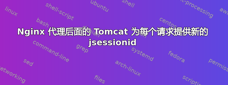 Nginx 代理后面的 Tomcat 为每个请求提供新的 jsessionid