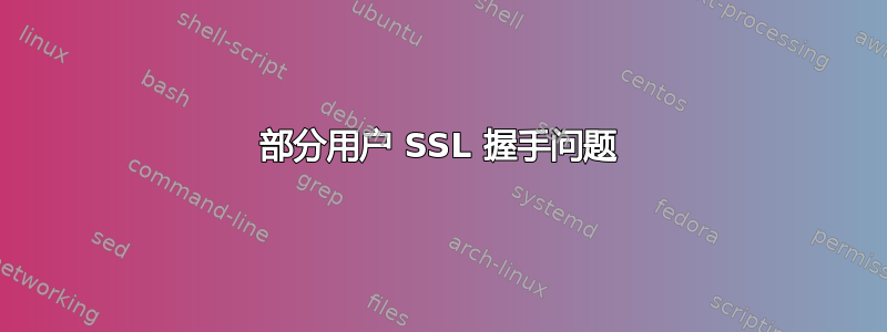 部分用户 SSL 握手问题