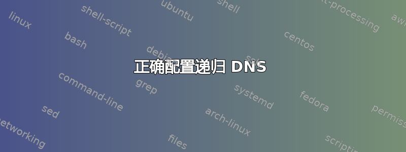 正确配置递归 DNS