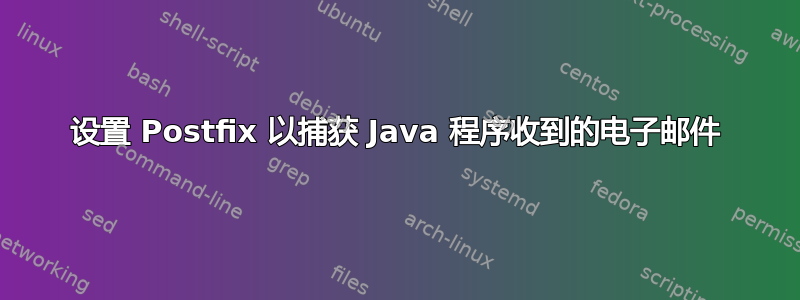 设置 Postfix 以捕获 Java 程序收到的电子邮件