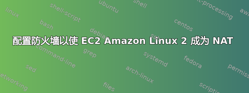 配置防火墙以使 EC2 Amazon Linux 2 成为 NAT