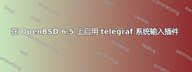 在 OpenBSD 6.5 上启用 telegraf 系统输入插件