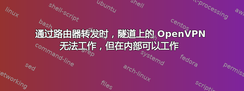 通过路由器转发时，隧道上的 OpenVPN 无法工作，但在内部可以工作 