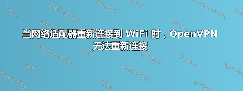 当网络适配器重新连接到 WiFi 时，OpenVPN 无法重新连接