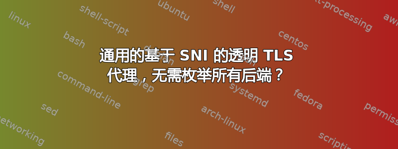 通用的基于 SNI 的透明 TLS 代理，无需枚举所有后端？