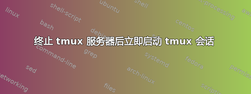 终止 tmux 服务器后立即启动 tmux 会话