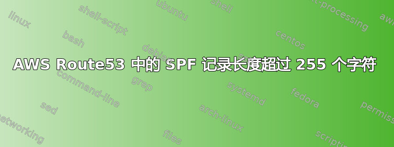 AWS Route53 中的 SPF 记录长度超过 255 个字符