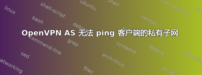 OpenVPN AS 无法 ping 客户端的私有子网