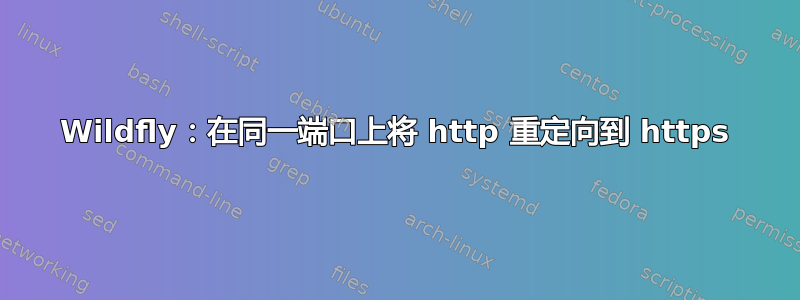 Wildfly：在同一端口上将 http 重定向到 https