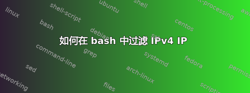 如何在 bash 中过滤 IPv4 IP