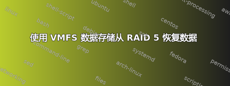 使用 VMFS 数据存储从 RAID 5 恢复数据