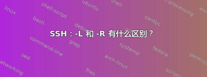 SSH：-L 和 -R 有什么区别？