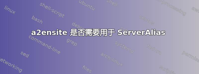 a2ensite 是否需要用于 ServerAlias