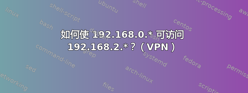 如何使 192.168.0.* 可访问 192.168.2.*？（VPN）