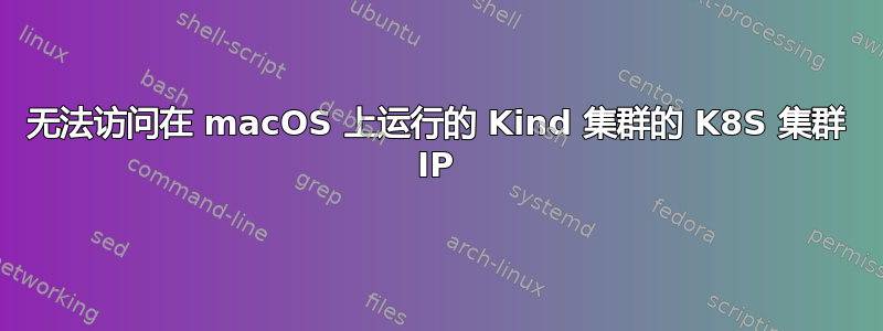 无法访问在 macOS 上运行的 Kind 集群的 K8S 集群 IP