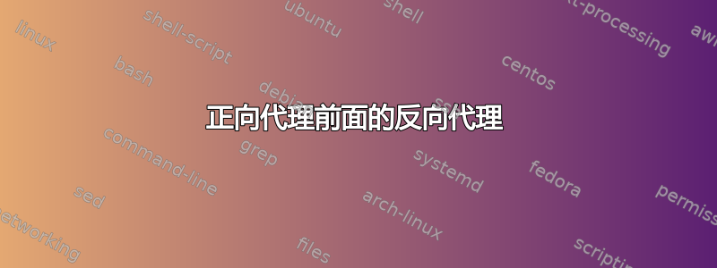 正向代理前面的反向代理