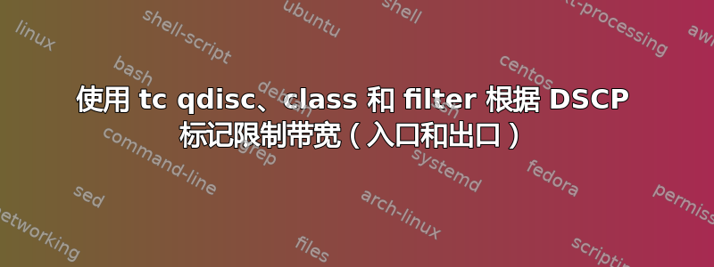 使用 tc qdisc、class 和 filter 根据 DSCP 标记限制带宽（入口和出口）