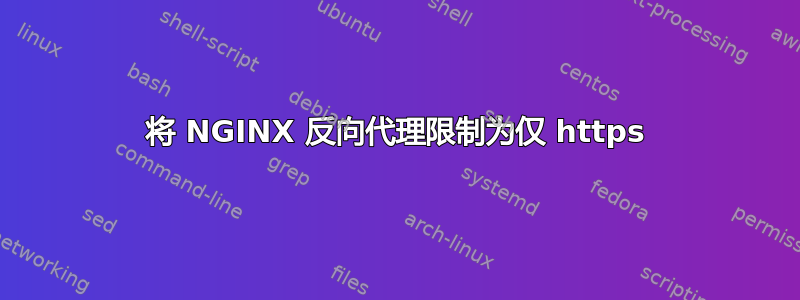 将 NGINX 反向代理限制为仅 https