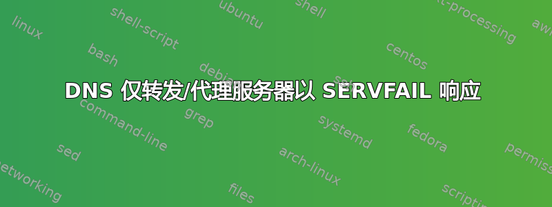 DNS 仅转发/代理服务器以 SERVFAIL 响应