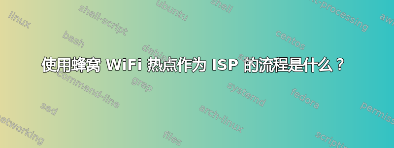 使用蜂窝 WiFi 热点作为 ISP 的流程是什么？