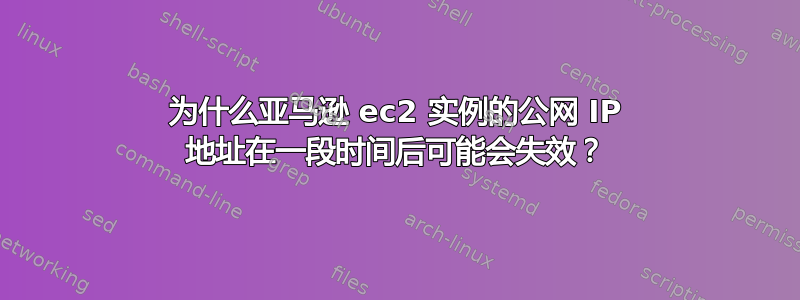 为什么亚马逊 ec2 实例的公网 IP 地址在一段时间后可能会失效？