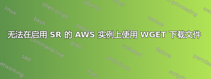 无法在启用 SR 的 AWS 实例上使用 WGET 下载文件