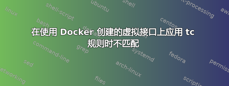 在使用 Docker 创建的虚拟接口上应用 tc 规则时不匹配